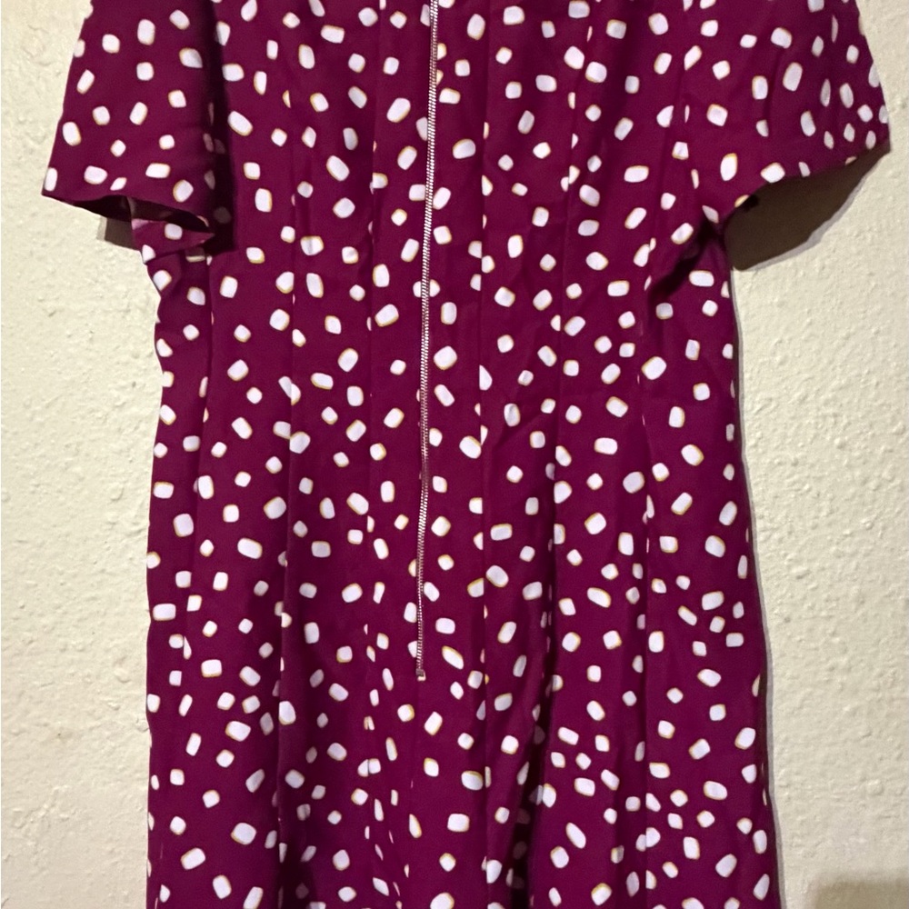 kate spade Plum Polka Dot Midi Dress